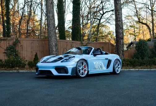 Blue 2025 Porsche 718 Spyder RS Convertible