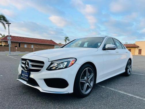 White 2018 Mercedes-Benz C-Class C 300 Sedan 4D