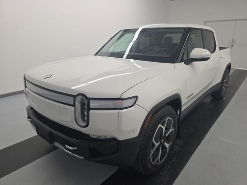 Glacier White 2023 Rivian R1T Adventure Quad Motor Large Pack