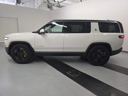 Glacier White 2024 Rivian R1S Adventure Quad Motor Large Pack