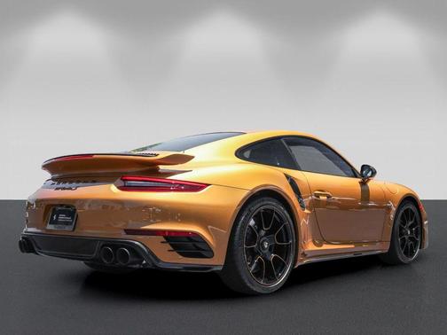 Golden Yellow 2018 Porsche 911 Turbo S