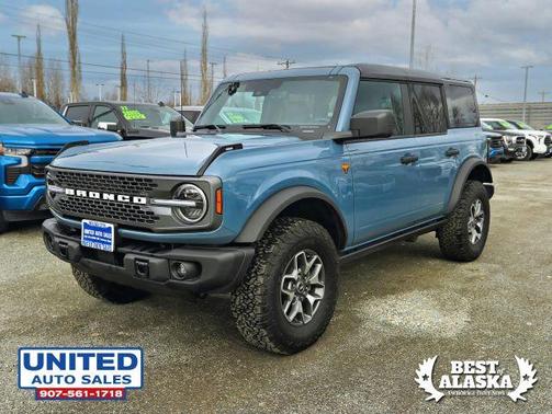Blue 2025 Ford Bronco Badlands