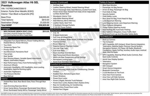 2021 Volkswagen Atlas SEL Premium