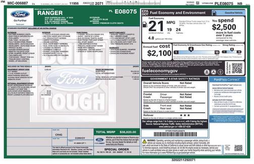 VELOCITY BLUE 2023 Ford Ranger XLT