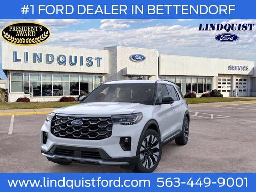 SPACE WHITE METALLIC 2026 Ford Explorer Platinum