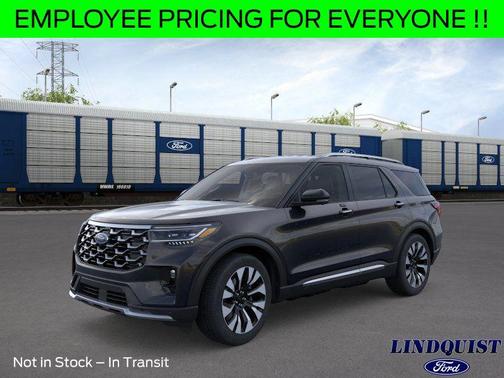 Agate Black Metallic 2026 Ford Explorer Platinum