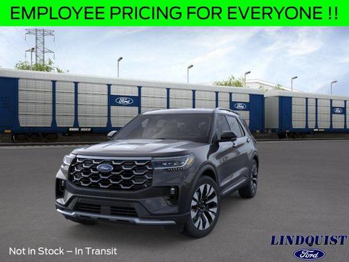 Agate Black Metallic 2026 Ford Explorer Platinum