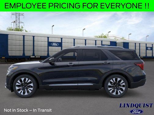 Agate Black Metallic 2026 Ford Explorer Platinum