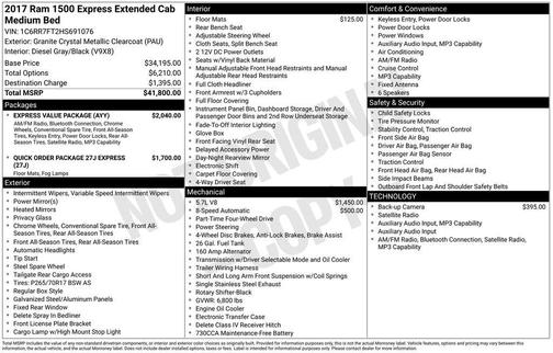 2017 RAM 1500 Express
