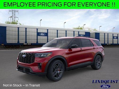 Rapid Red Metallic Tinted Clearcoat 2026 Ford Explorer ST-Line