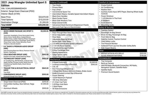 2021 Jeep Wrangler Unlimited Sport