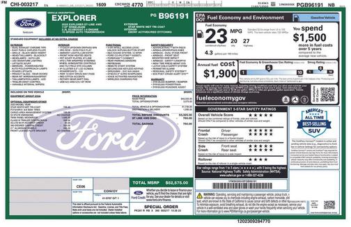 Star White Metallic Tri-Coat 2023 Ford Explorer ST-Line