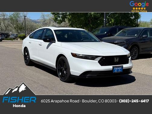 Platinum White Pearl 2026 Honda Accord Hybrid Sport-L