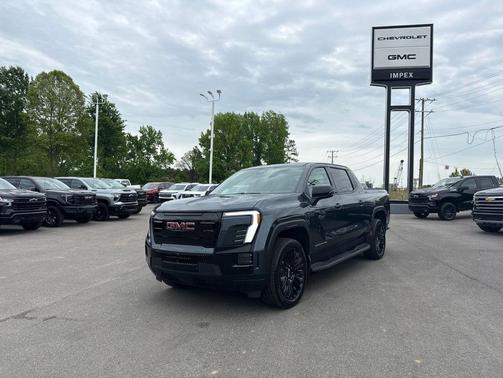 Deep Ocean Metallic 2026 GMC Sierra EV Extended Range Elevation