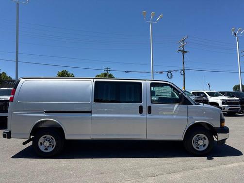 Gray 2026 Chevrolet Express 3500 3500 Extended Wheelbase, WT, RWD