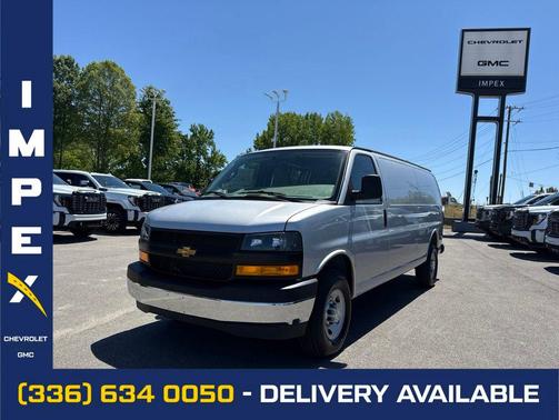 Gray 2026 Chevrolet Express 3500 3500 Extended Wheelbase, WT, RWD