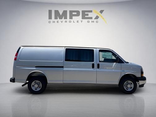 Gray 2026 Chevrolet Express 3500 3500 Extended Wheelbase, WT, RWD