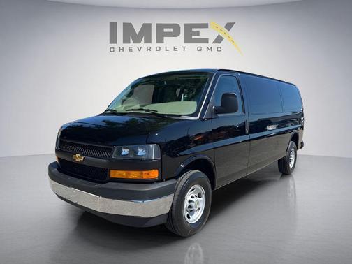 Black 2026 Chevrolet Express 3500 3500 Extended Wheelbase, WT, RWD