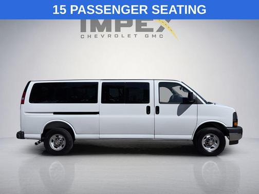Summit White 2025 Chevrolet Express 3500 RWD 3500 Extended Wheelbase LT
