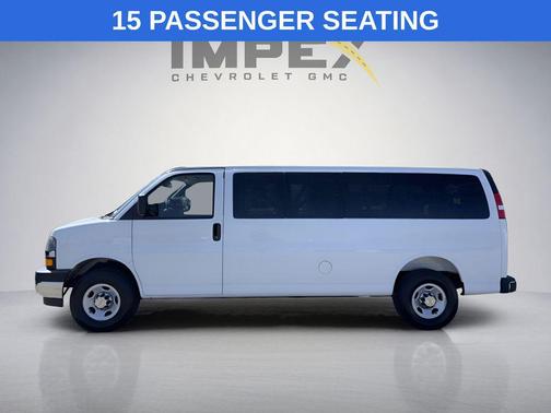 Summit White 2025 Chevrolet Express 3500 RWD 3500 Extended Wheelbase LT
