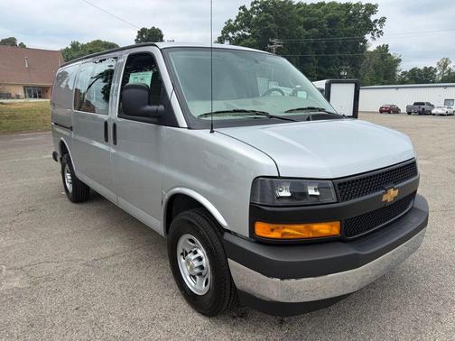 Gray 2026 Chevrolet Express 3500 3500 Extended Wheelbase, WT, RWD