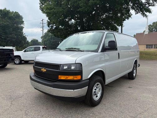 Gray 2026 Chevrolet Express 3500 3500 Extended Wheelbase, WT, RWD