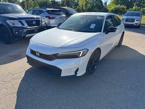 Platinum White Pearl 2025 Honda Civic Sport
