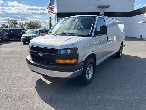 Gray 2026 Chevrolet Express 3500 3500 Extended Wheelbase, WT, RWD