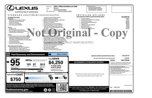 2023 Lexus RZ 450e Luxury