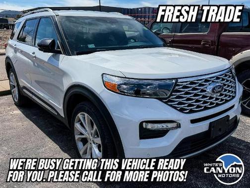 STAR WHITE MET TRI-COAT 2022 Ford Explorer PLATINUM