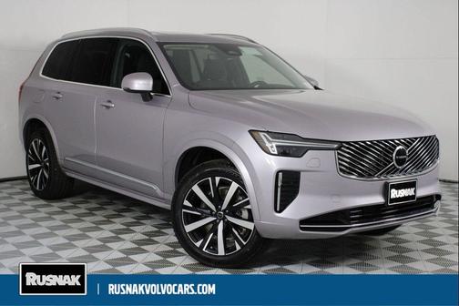 Aurora Silver 2026 Volvo XC90 Core, B5 AWD Gas (mild hybrid), Gasoline, Bright, 7 Seats