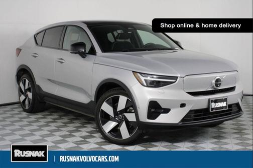 Silver Dawn Metallic 2023 Volvo C40 Recharge Pure Electric Twin Ultimate