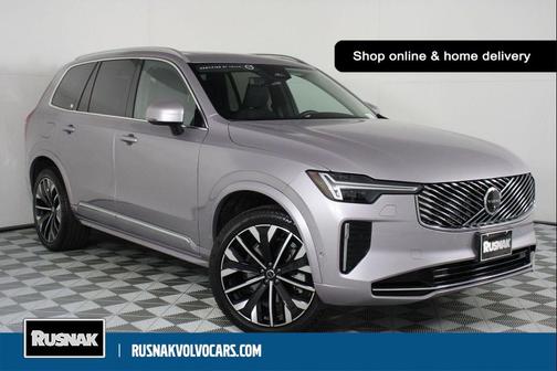 Aurora Silver 2026 Volvo XC90 Plus, B5 AWD Gas (mild hybrid), Gasoline, Bright, 7 Seats