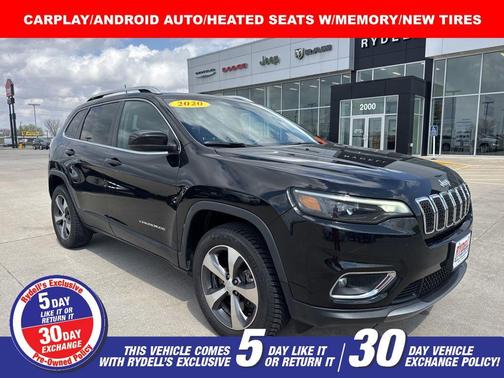 Diamond Black Crystal Pearlcoat 2020 Jeep Cherokee Limited