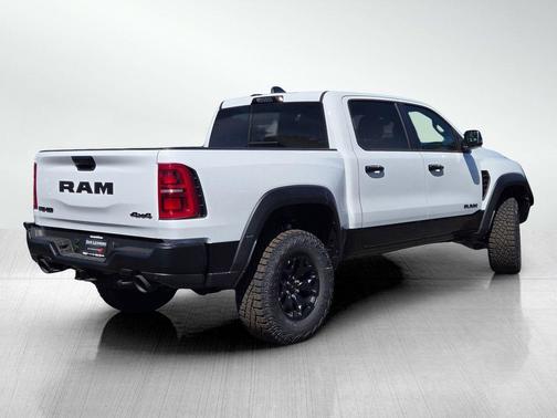 Bright White Clearcoat 2026 RAM 1500 RHO Crew Cab 4x4 5'7' Box