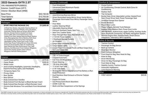 2023 Genesis GV70 2.5T