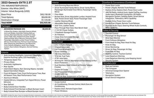 2023 Genesis GV70 2.5T