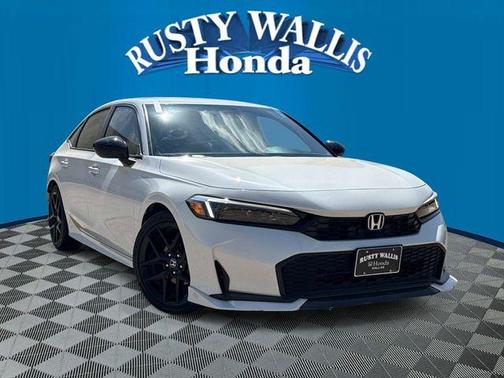 Platinum White Pearl 2025 Honda Civic Sport