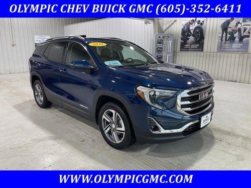 Blue Emerald Metallic 2021 GMC Terrain SLT