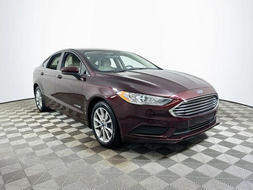 Burgundy Velvet Metallic Tinted Clearcoat 2017 Ford Fusion Hybrid SE