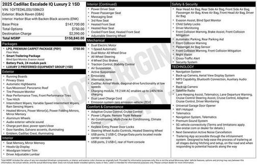 Black Raven 2025 Cadillac Escalade IQ Luxury 2