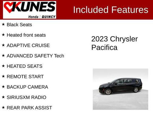 Brilliant Black Crystal Pearlcoat 2023 Chrysler Pacifica Touring-L