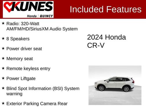 White 2024 Honda CR-V EX-L