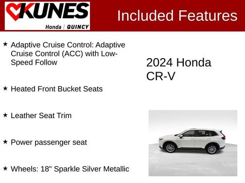 White 2024 Honda CR-V EX-L