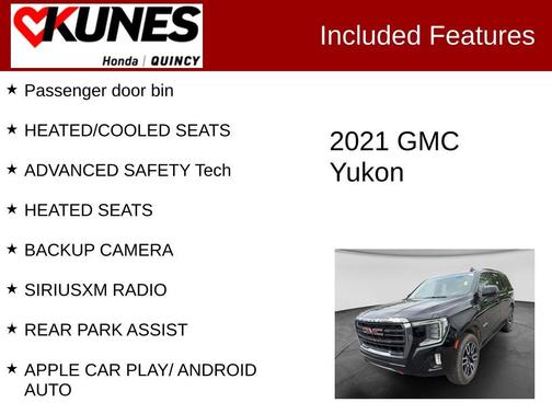 Black 2021 GMC Yukon AT4