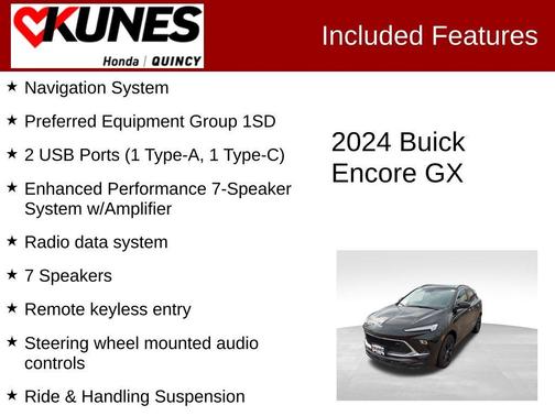 Ebony Twilight Metallic 2024 Buick Encore GX Sport Touring