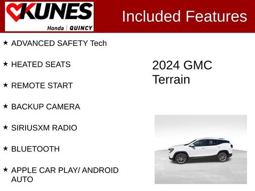 Summit White 2024 GMC Terrain SLT