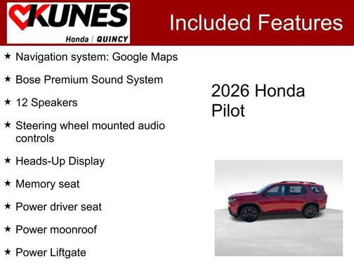 Radiant Red Metallic II 2026 Honda Pilot Black Edition