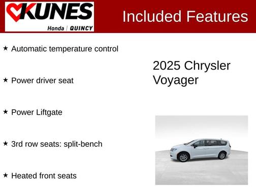 Bright White Clearcoat 2025 Chrysler Voyager LX