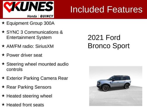 Silver Metallic 2021 Ford Bronco Sport Outer Banks